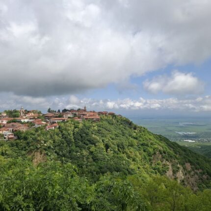 View on Sighnaghi and Alazani Valley, Kakheti, Georgia
