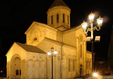 Kashveti church in Tbilisi Kashveti church in tbilisi during night