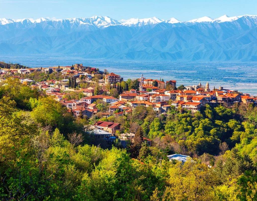 View on Sighnaghi and Alazani valley