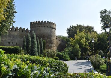 Icheri Sheher wall in Baku Azerbaijan