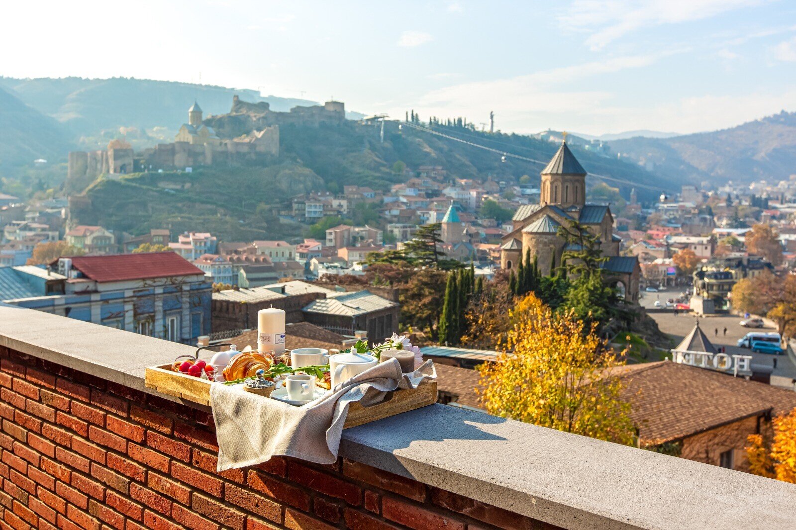 View over Tbilisi Old Town and Narikala fortress