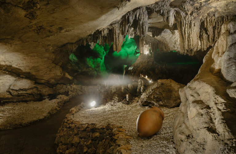 Inside the Tetra cave in Tskaltubo, Georgia